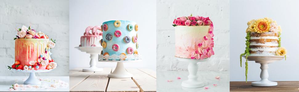 E-far 6 Inch Cake Pan Set of 3, Stainless Steel Round Smash Cake Baking Pans Tins, Non-Toxic & Healthy, Mirror Finish & Dishwasher Safe