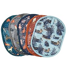 Oven Mitts Cotton Fashion Cute Fox Design 1 pair Heat Resistant Oven Gloves Safe Cooking Baking Grilling Barbecue Machine Washable (fox, oven mitts)