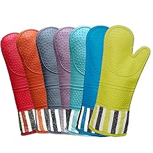 Oven Mitts Cotton Fashion Cute Fox Design 1 pair Heat Resistant Oven Gloves Safe Cooking Baking Grilling Barbecue Machine Washable (fox, oven mitts)