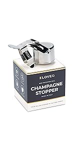 KLOVEO Champagne Stoppers - Patented Seal - Made in Italy - Professional Grade WAF Champagne Bottle Stopper - Prosecco, Cava, and Sparkling Wine Bottle Stopper