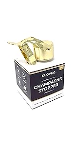 KLOVEO Champagne Stoppers - Patented Seal - Made in Italy - Professional Grade WAF Champagne Bottle Stopper - Prosecco, Cava, and Sparkling Wine Bottle Stopper