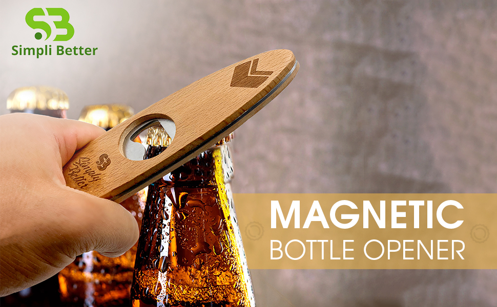 Magnetic Bottle Opener, Designed to Automatically Catch a Bottle Cap