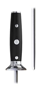 Dalstrong Honing Rod - 10 inch - G10 Handle - Stainless Steel Core - Scratch-Free Ceramic Coating - Kitchen Knife Sharpener Chef Knife Polish - Professional Honing Steel - Sharpening Rod