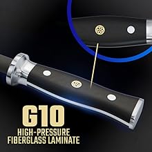 Dalstrong Honing Rod - 10 inch - G10 Handle - Stainless Steel Core - Scratch-Free Ceramic Coating - Kitchen Knife Sharpener Chef Knife Polish - Professional Honing Steel - Sharpening Rod