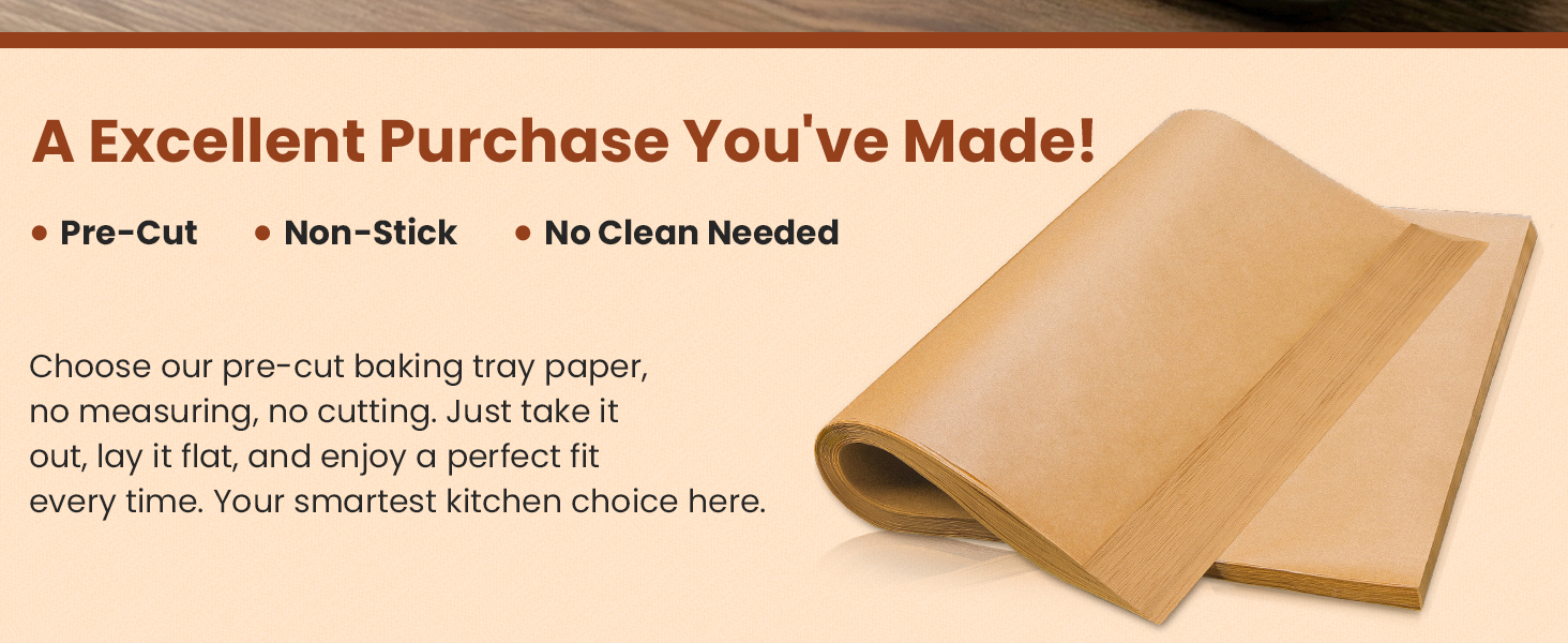 200 Pcs Parchment Paper Sheets, 12 x 16 Inch, Precut Non-Stick Parchment Sheets for Baking, Cooking, Grilling, Air Fryer and Steaming - Unbleached, Fit for Half Sheet Pans