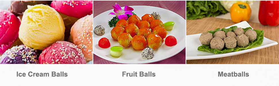 Ice Cream Scoop, 2PCS Nonstick Anti-Freeze Food grade PPR + rubber Ice Cream Scooper with the Hung Hole Design, Comfortable Handle, Dishwasher Safe,Ice Cream Scoops,