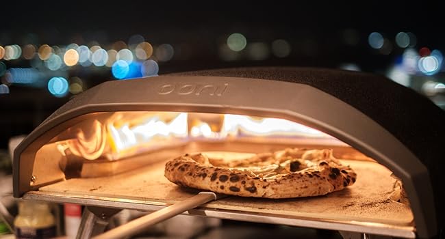 ooni Pizza Turning Peel - 7 Inch Aluminum Perforated Pizza Peel, Lightweight Metal Pizza Turner with Long Handle, Pizza Tools, Pizza Oven Accessories