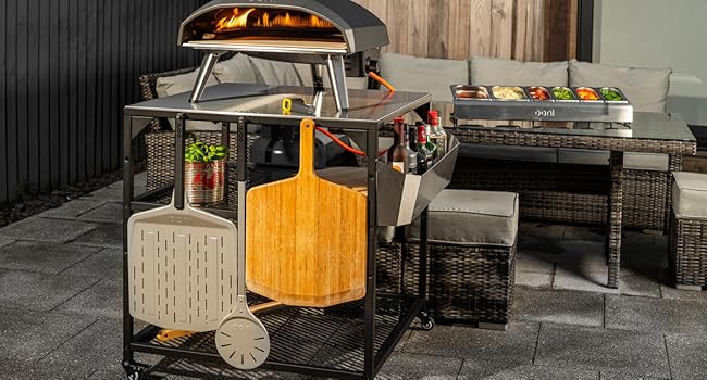 ooni Pizza Turning Peel - 7 Inch Aluminum Perforated Pizza Peel, Lightweight Metal Pizza Turner with Long Handle, Pizza Tools, Pizza Oven Accessories