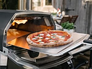 ooni Pizza Turning Peel - 7 Inch Aluminum Perforated Pizza Peel, Lightweight Metal Pizza Turner with Long Handle, Pizza Tools, Pizza Oven Accessories