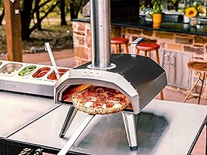 ooni Pizza Turning Peel - 7 Inch Aluminum Perforated Pizza Peel, Lightweight Metal Pizza Turner with Long Handle, Pizza Tools, Pizza Oven Accessories