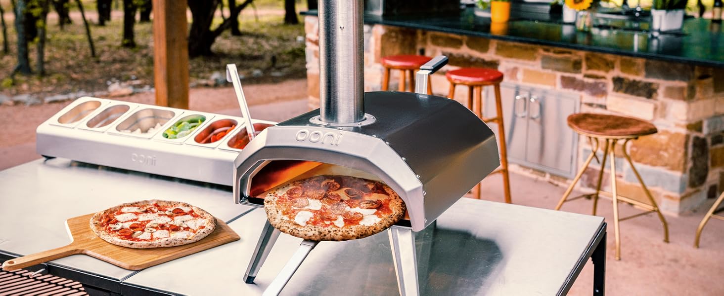 ooni Pizza Turning Peel - 7 Inch Aluminum Perforated Pizza Peel, Lightweight Metal Pizza Turner with Long Handle, Pizza Tools, Pizza Oven Accessories