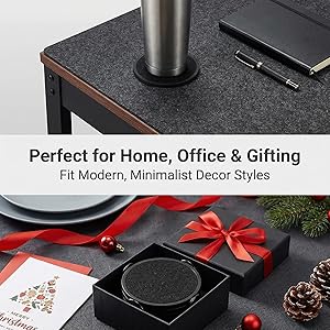 Absorbent Coasters for Drinks with Holder - 6packs, Silicone Coaster with Soft Felt Insert, Black (Coasters with Holder, Black)