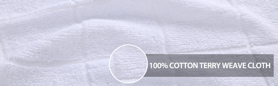 Glynniss Dishcloths Kitchen Highly Absorbent Dish Rags 100% Cotton Dish Cloths for Washing Dishes, Cleaning (11 x 11 Inches, 12 pcs, White)