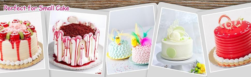 E-far 4 Inch Small Cake Pan Set of 3, Stainless Steel Mini Round Smash Cake Baking Pans, Non-Toxic & Healthy, Mirror Finish & Dishwasher Safe