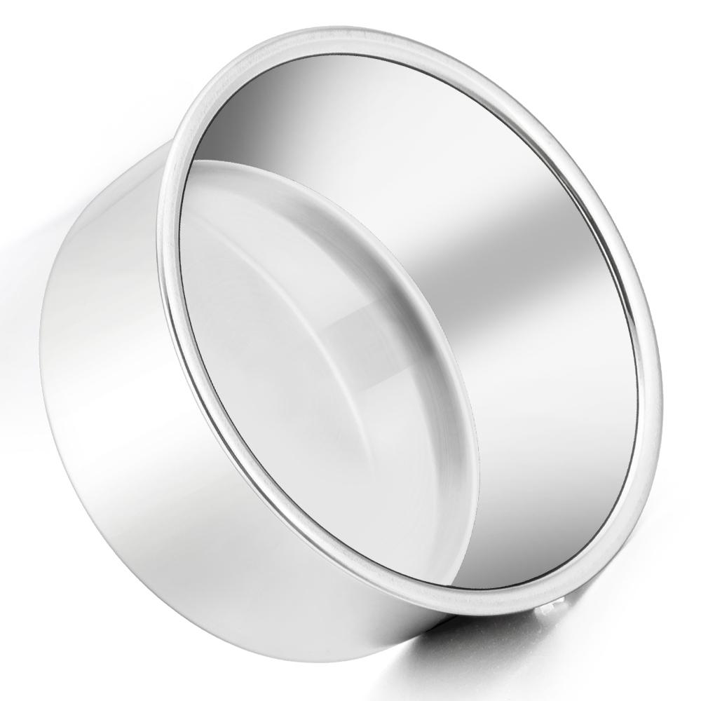 E-far 4 Inch Small Cake Pan Set of 3, Stainless Steel Mini Round Smash Cake Baking Pans, Non-Toxic & Healthy, Mirror Finish & Dishwasher Safe