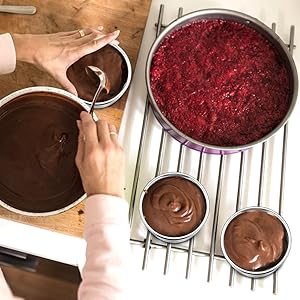 E-far 4 Inch Small Cake Pan Set of 3, Stainless Steel Mini Round Smash Cake Baking Pans, Non-Toxic & Healthy, Mirror Finish & Dishwasher Safe