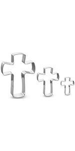 Easter Bunny Cookie Cutter Set -3 Pieces - Stainless Steel Assorted Sizes