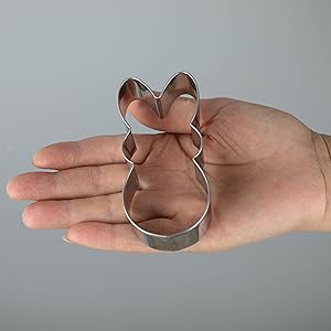 Easter Bunny Cookie Cutter Set -3 Pieces - Stainless Steel Assorted Sizes