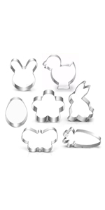Easter Bunny Cookie Cutter Set -3 Pieces - Stainless Steel Assorted Sizes