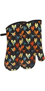 Pot Holders Set of 3 Silicone Printing Non Slip Heat Resistant, Yarm-Dyed Hot Pads Cotton Home Kitchen Cooking Barbecue Microwave Women Men Machine Washable BBQ Grilling. (Light Blue Potholders)