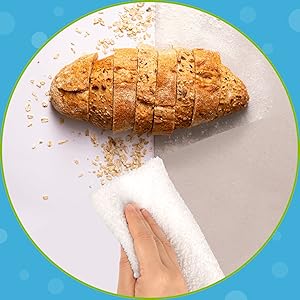 AIDEA Microfiber Cleaning Cloth White 50PK, Cleaning Rags, Lint Free Microfiber Towels, Kitchen Towels Dusting Cloth, Wash Cloths, Dish Rags White, 12