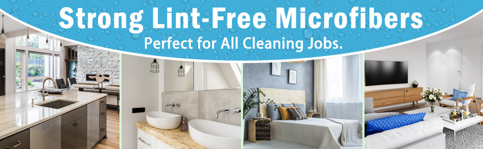 AIDEA Microfiber Cleaning Cloth White 50PK, Cleaning Rags, Lint Free Microfiber Towels, Kitchen Towels Dusting Cloth, Wash Cloths, Dish Rags White, 12