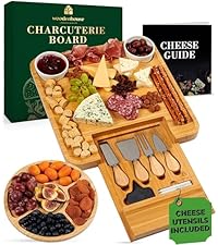 Wooden Utensil Set 8 Pcs – Sturdy & Easy to Clean, Natural Teak Wooden Spoons for Cooking – Non-Scratch Cooking Utensils with Spatula, Turner, Ladle, Spoons, Skimmer, Holder, Spoon Rest & 6 Hooks