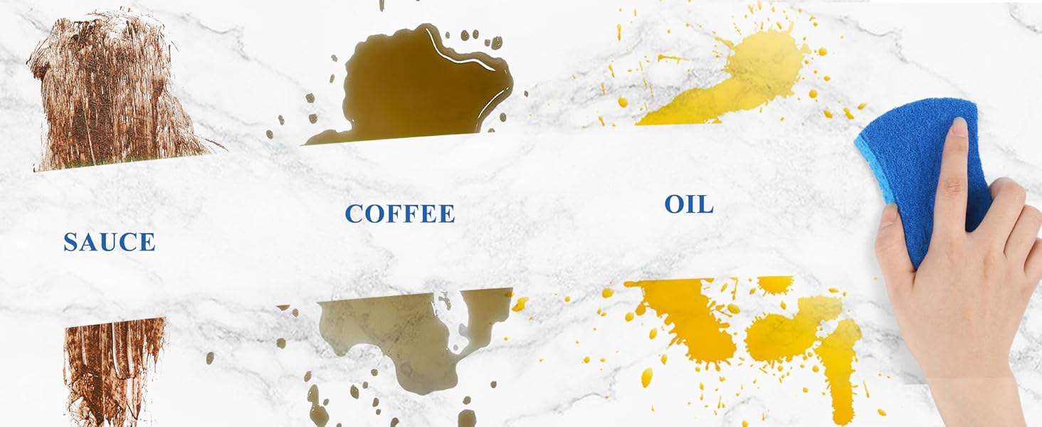 MR.SIGA Non-Scratch Cellulose Scrub Sponge, Dual-Sided Dishwashing Sponge for Kitchen, 12 Pack