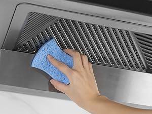 MR.SIGA Non-Scratch Cellulose Scrub Sponge, Dual-Sided Dishwashing Sponge for Kitchen, 12 Pack