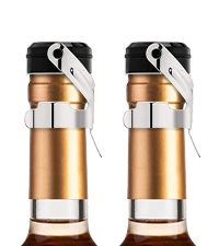 OWO Stainless Steel Wine Bottle Stopper, Reusable Wine Saver with Silicone Seal, Decorative Bottle Sealer, Keeps Fresh (Rosegold, 1 Pack)