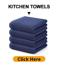 Kitinjoy 100% Cotton Kitchen Dish Cloths (12 X 12 Inches, Dark Grey), 6 Pack Waffle Weave Ultra Soft Absorbent Dish Towels for Drying Dishes Quick Drying Kitchen Towels Dish Rags