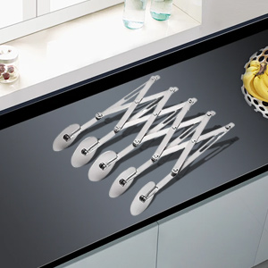 5 Wheel Pastry Cutter Pizza Cutter with Stainless Steel Double Cutter, Set of 2 Pizza Slicer Multi-Round Pastry Knife for Pizza Pies Waffles Dough Cookies