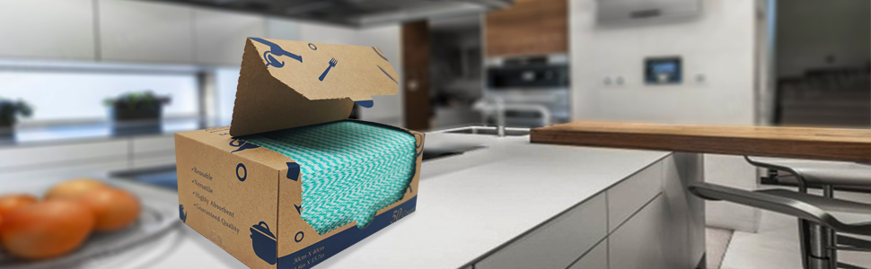 Heavy Duty Wipes Dish Cloths 50Pieces Reusable Wipes Multi-use Cleaning Cloths Towels