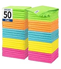 FIXSMITH Microfiber Cleaning Cloth - Pack of 8, Size: 12 x 16 in, Multi-Functional Cleaning Towels, Highly Absorbent Cleaning Rags, Lint-Free, Streak-Free Cleaning Cloths for Car Kitchen Home