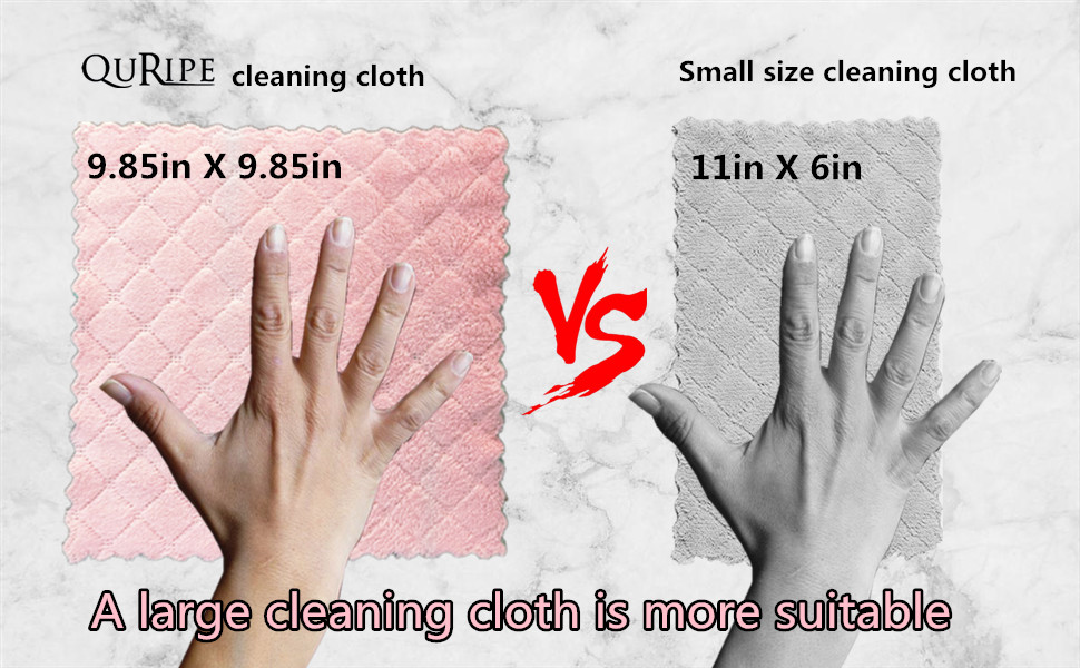 10-Pack Microfiber Cleaning Cloth Dish Towels, Double-Sided Dish Drying Towels，Reusable Household Cleaning Cloths for House Furniture Table Kitchen Dish Window Glasses