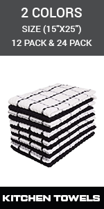 Living Fashions 8 Pack Dish Cloths for Washing Dishes - 100% Cotton Absorbent Dish Towels Size 12