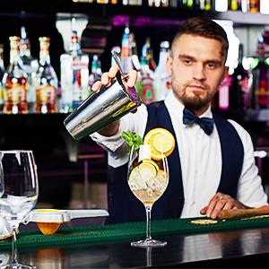 Cocktail Strainer-Stainless Steel Bar Tools Bartender Cocktail Strainer Set:Hawthorne Strainer,Julep Strainer and Conical Fine Mesh Strainer