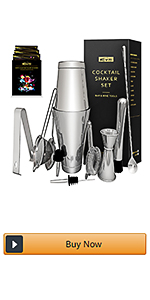 Cocktail Strainer-Stainless Steel Bar Tools Bartender Cocktail Strainer Set:Hawthorne Strainer,Julep Strainer and Conical Fine Mesh Strainer