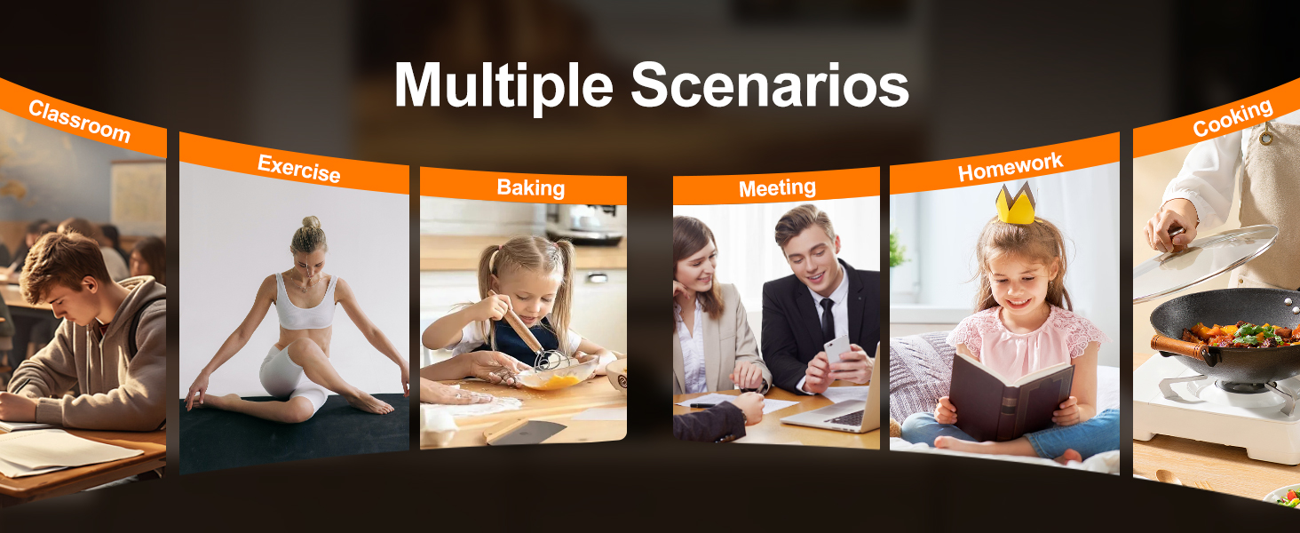 2 Pack Digital Kitchen Timer for Cooking Big Digits Loud Alarm Magnetic Backing Stand Cooking Timers for Baking White