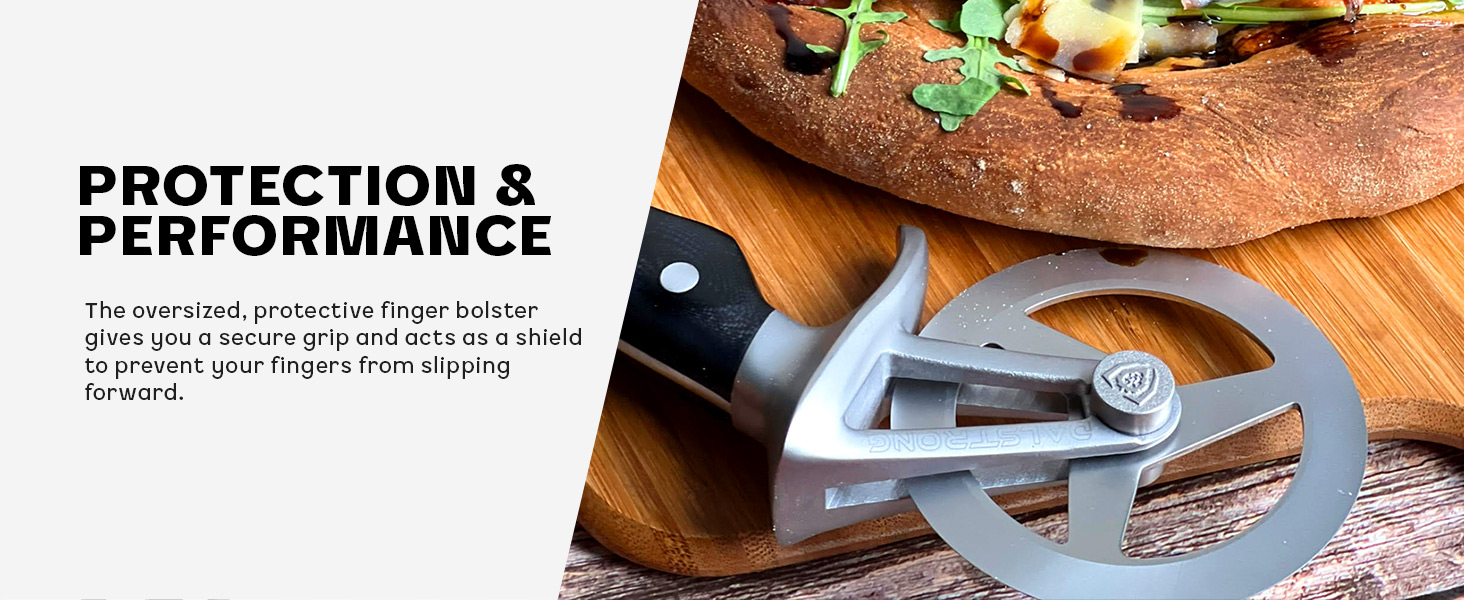 Dalstrong Pizza Cutter Wheel - High-Carbon Heavy-Duty Stainless Steel - G10 Handle - Easy Cleaning Best Pizza Knife Slice - Thumb Guard Protection & Blade Cover - The Orbit Razor Unique Pizza Slicer
