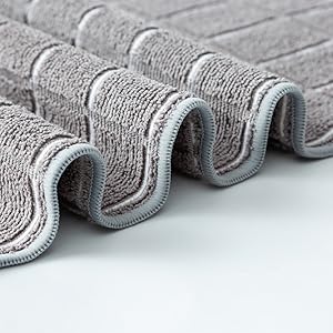 Microfiber Dish Towels - Soft, Super Absorbent and Lint Free Kitchen Towels - 8 Pack (Lattice Designed Gray Colors) - 26 x 18 Inch