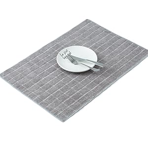 Microfiber Dish Towels - Soft, Super Absorbent and Lint Free Kitchen Towels - 8 Pack (Lattice Designed Gray Colors) - 26 x 18 Inch