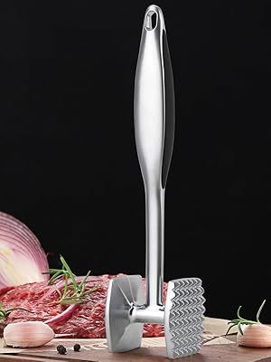 Meat Tenderizer Meat Hammer Mallet Tool Pounder For Tenderizing Steak Beef And Poultry. With Rubber Comfort Grip Handle.Dishwasher Easy