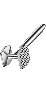 Meat Tenderizer Meat Hammer Mallet Tool Pounder For Tenderizing Steak Beef And Poultry. With Rubber Comfort Grip Handle.Dishwasher Easy