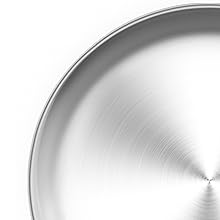 P&P CHEF Pizza Pan Bakeware for Home Kitchen, Stainless Steel Pizza Tray for Baking Pizza, Healthy & Reusable & Easy Clean, Oven & Freezer Safe, 12 Inch & Silver