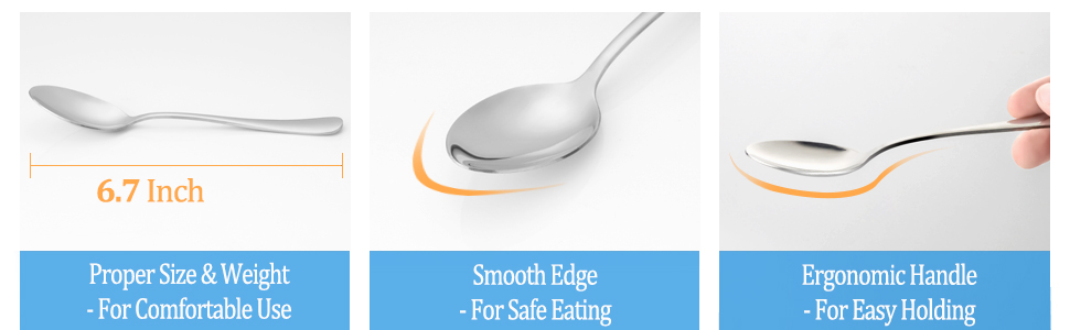 Teaspoon Set,16 Piece 6.7