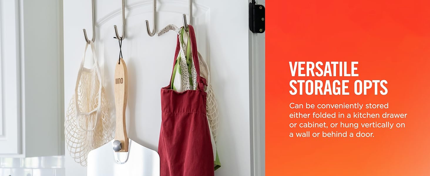 Pizza Peel with Cutter - 12 x 14-inch Metal Turning Peel, 14'' Pizza Cutter with Blade Cover - Premium Pizza Spatula Paddle, Pizza Oven Accessories Compatible with Ooni, Blackstone, Gozney