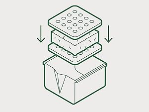 TofuBud Tofu Press - Presser for Firm or Extra Firm Tofu - Dishwasher Safe with Water Drainer - Made from Durable Sustainable Materials - Perfect for Vegan Cooking - Healthy Recipes Cookbook Included