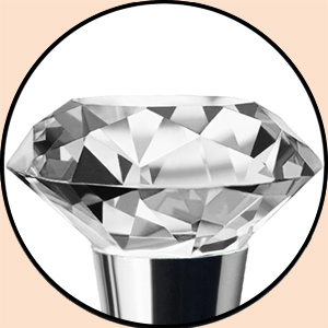 JETKONG 3 Pcs Wine Stoppers Crystal Wine and Beverage Bottle Stopper Diamond Decorative Wine Bottle Stopper (Crystal)