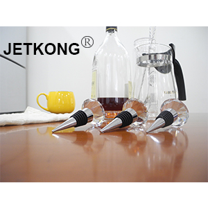 JETKONG 3 Pcs Wine Stoppers Crystal Wine and Beverage Bottle Stopper Diamond Decorative Wine Bottle Stopper (Crystal)